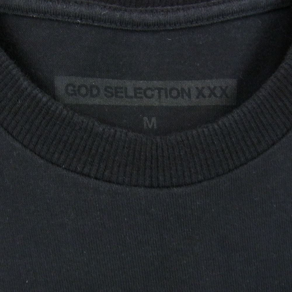 GOD SELECTION XXX ゴッドセレクション プリント 丸首 クルーネック 半袖 Tシャツ ブラック系 M【中古】