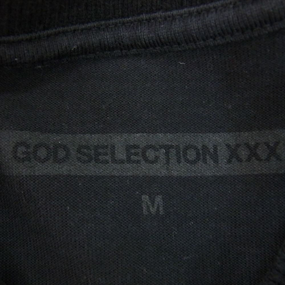 GOD SELECTION XXX ゴッドセレクション プリント 丸首 クルーネック 半袖 Tシャツ ブラック系 M【中古】