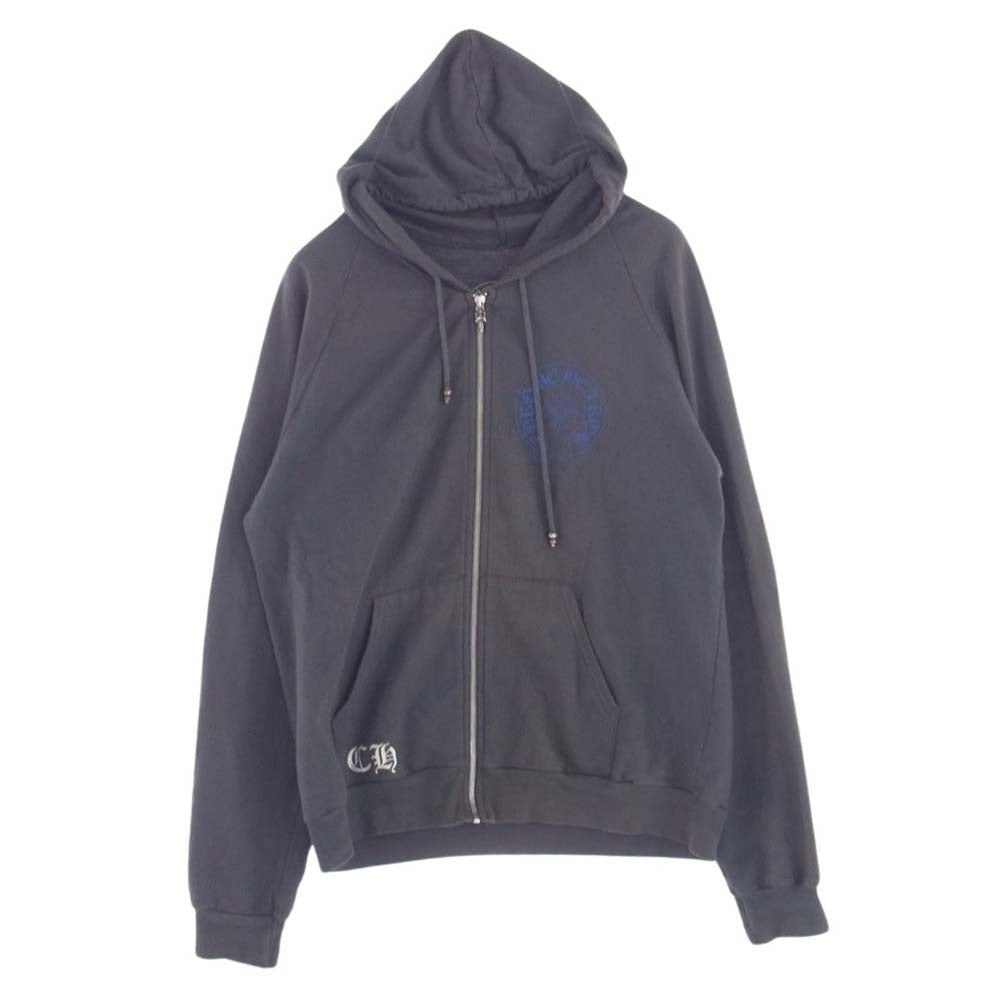 CHROME HEARTS クロムハーツ（原本無） ダブル CHプラス ダガージップ ロゴ パーカー グレー系 L【中古】