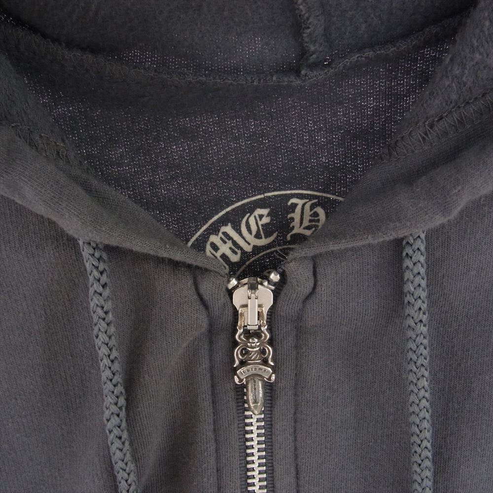 CHROME HEARTS クロムハーツ（原本無） ダブル CHプラス ダガージップ ロゴ パーカー グレー系 L【中古】