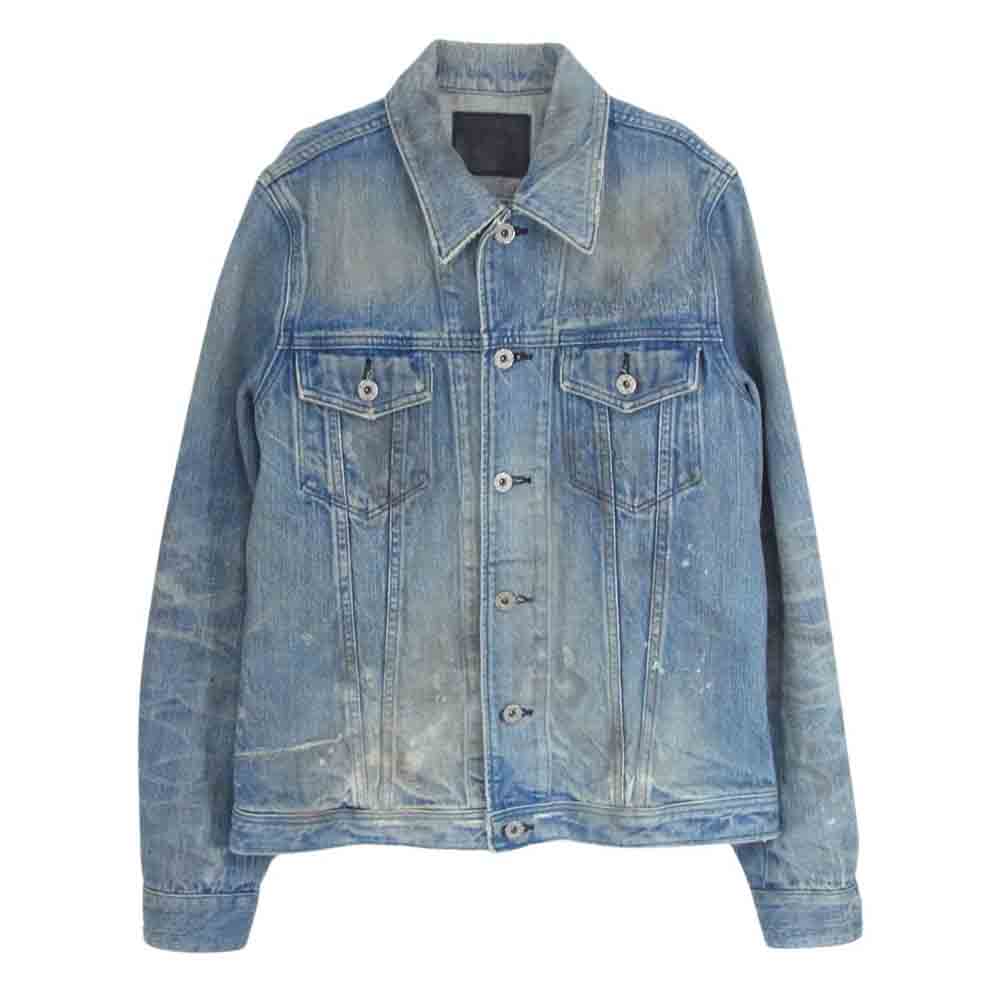 ISAMUKATAYAMA BACKLASH イサムカタヤマバックラッシュ 1308-04 13oz 13オンス カーフスエード ストレッチ デニム ジャケット インディゴブルー系 L【中古】