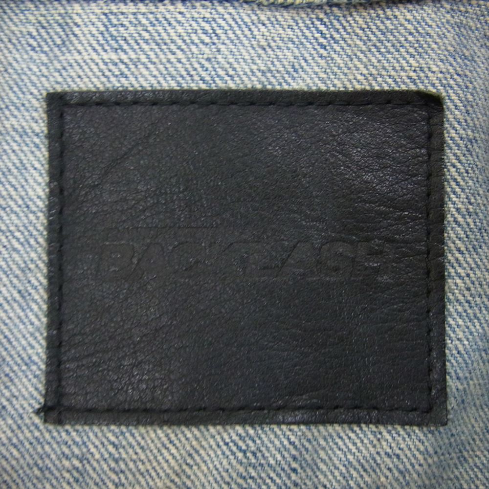 ISAMUKATAYAMA BACKLASH イサムカタヤマバックラッシュ 1308-04 13oz 13オンス カーフスエード ストレッチ デニム ジャケット インディゴブルー系 L【中古】