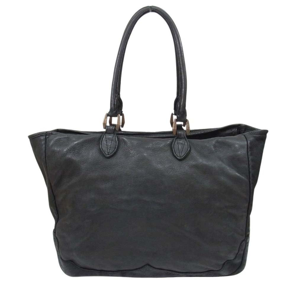 ISAMUKATAYAMA BACKLASH イサムカタヤマバックラッシュ 207-08 JAPAN STEER GARMENT-DYED TOTE-BAG ジャパン ガーメントダイ ステアレザー トート バッグ ブラック系【中古】