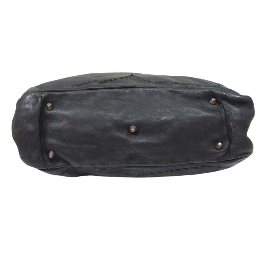 ISAMUKATAYAMA BACKLASH イサムカタヤマバックラッシュ 207-08 JAPAN STEER GARMENT-DYED TOTE-BAG ジャパン ガーメントダイ ステアレザー トート バッグ ブラック系【中古】
