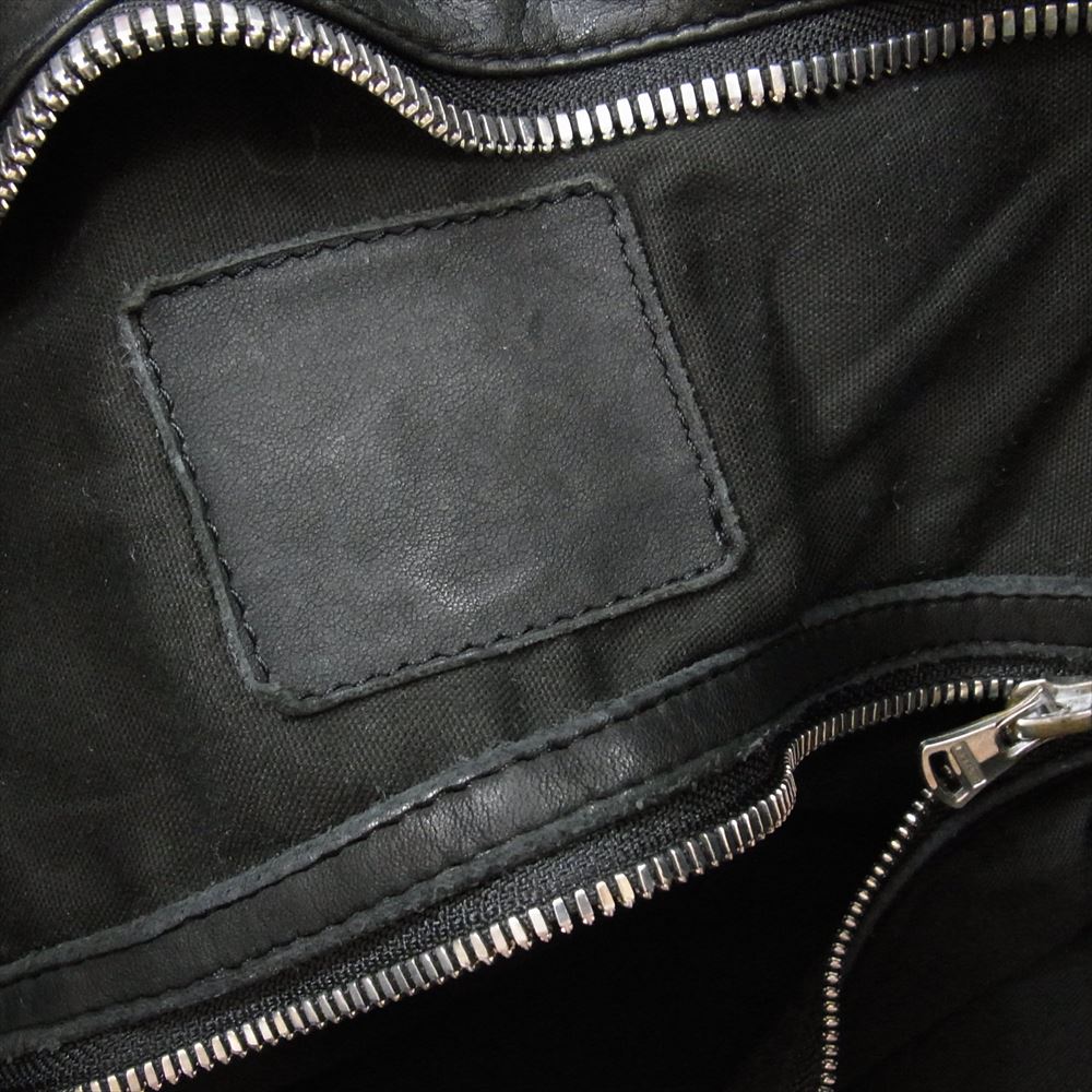 ISAMUKATAYAMA BACKLASH イサムカタヤマバックラッシュ 207-08 JAPAN STEER GARMENT-DYED TOTE-BAG ジャパン ガーメントダイ ステアレザー トート バッグ ブラック系【中古】
