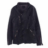 ISAMUKATAYAMA BACKLASH イサムカタヤマバックラッシュ in-1948-04 xx incarnation DOUBLE BREASTED ZIPPER BLOUSON  JAPAN CALF LEATHER インカネーション 別注 ダブルブレスト カーフレザー ジップ ブルゾン レザー ジャケット ブラック系 L【中古】