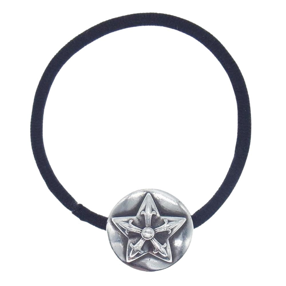 CHROME HEARTS クロムハーツ（原本有） HAIRBAND スター ボタン ヘアゴム シルバー コンチョ シルバー系【中古】