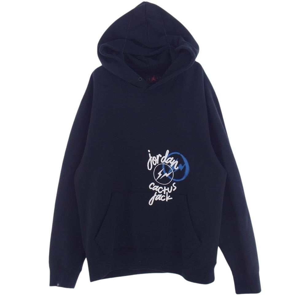 NIKE ナイキ DJ0615-010 × FRAGMENT フラグメント × Travis Scott トラビス スコット Tsf Fleece Pullover Hoodie パーカー フーディー ブラック系 XL【中古】