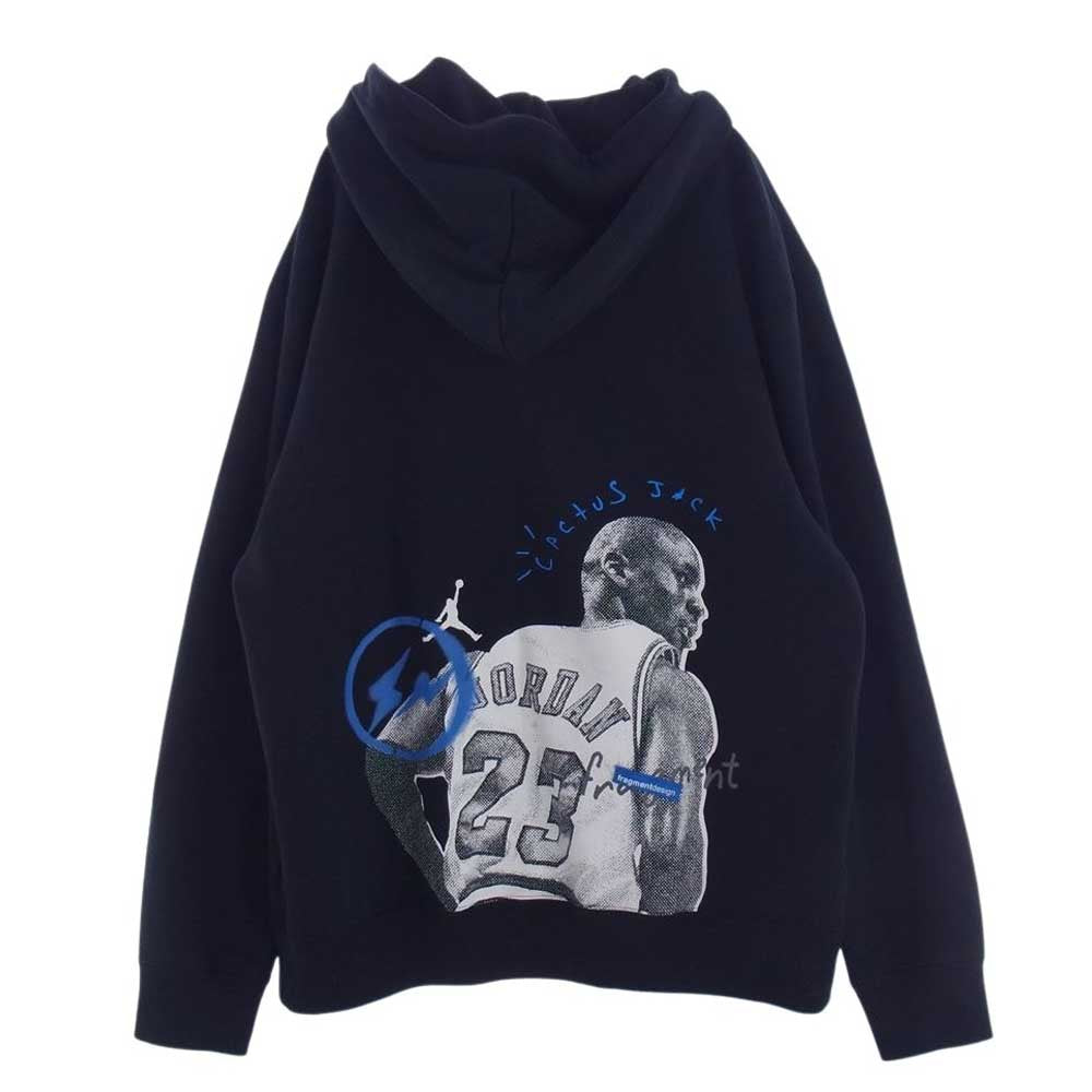 NIKE ナイキ DJ0615-010 × FRAGMENT フラグメント × Travis Scott トラビス スコット Tsf Fleece Pullover Hoodie パーカー フーディー ブラック系 XL【中古】