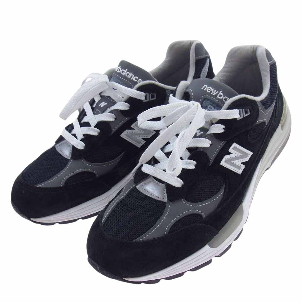 NEW BALANCE ニューバランス M992EB USA製 992 ローカット スニーカー ブラック系 26.5cm【中古】