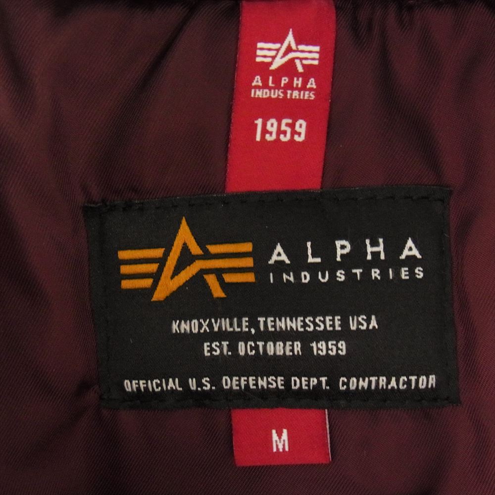 ALPHA アルファ TA0130-231 MA-1 フード付き フライト ジャケット ワインレッド系 M【中古】