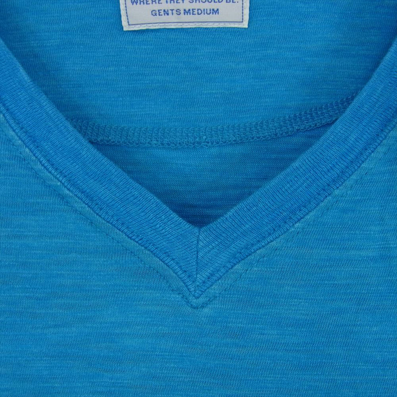 WTAPS ダブルタップス 141ATDT-CSM04  Vネック 半袖 Tシャツ カットソー ブルー ブルー系 M【中古】