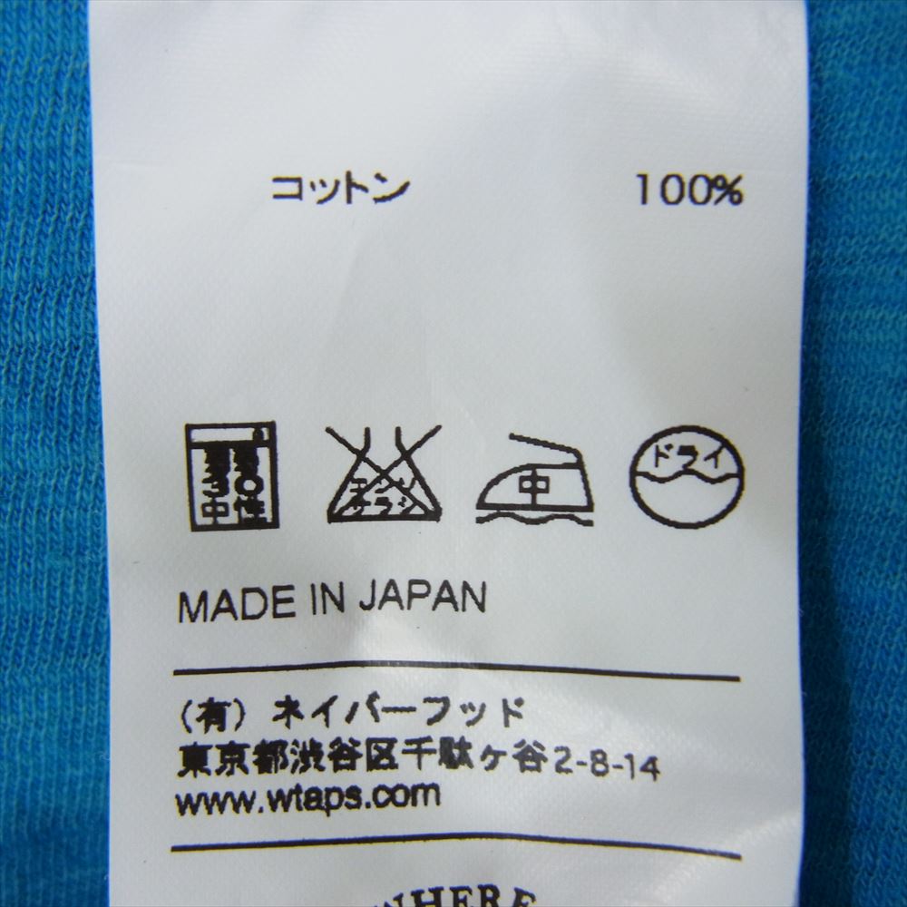 WTAPS ダブルタップス 141ATDT-CSM04 Vネック 半袖 Tシャツ カットソー ブルー ブルー系 M【中古】