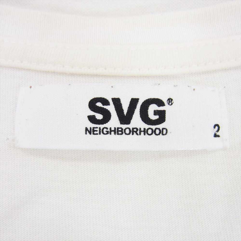 NEIGHBORHOOD ネイバーフッド American Psycho SVG アメリカンサイコ Vネック 半袖 Tシャツ カットソー ホワイト系 2【中古】