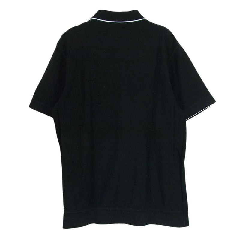 WTAPS ダブルタップス 101ATDT-CSM11 SHIRT BUTTON CTN ロゴ 鹿の子 半袖 ポロシャツ シャツ ブラック系 M【中古】