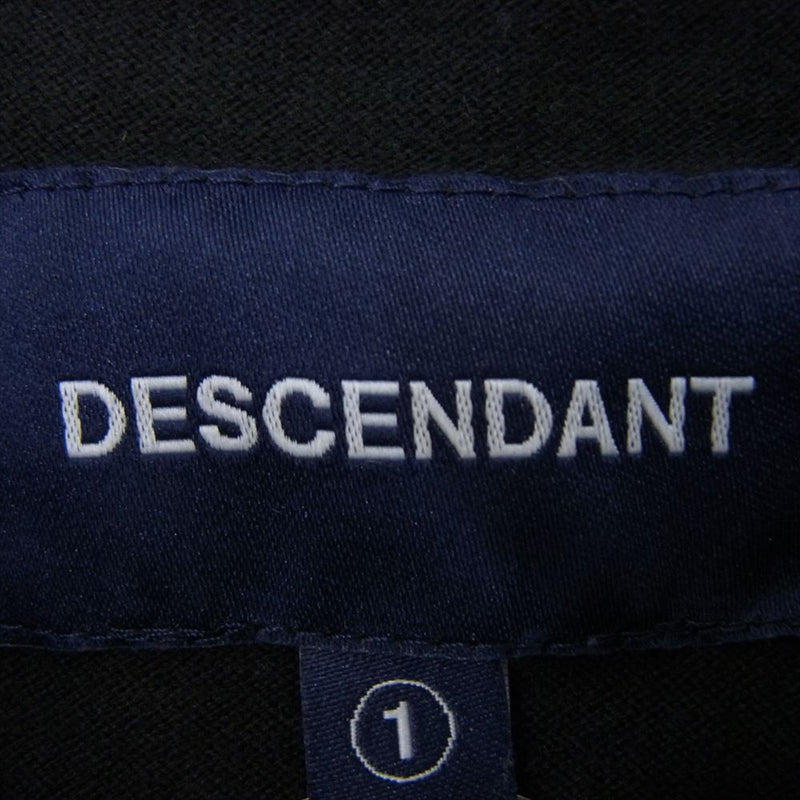 DESCENDANT ディセンダント ポケット付き ロゴ クルーネック 半袖 Tシャツ ブラック系 1【中古】