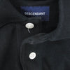 DESCENDANT ディセンダント CACHALOT POLO SS コットン鹿の子 半袖 ポロシャツ ブラック系 1【中古】