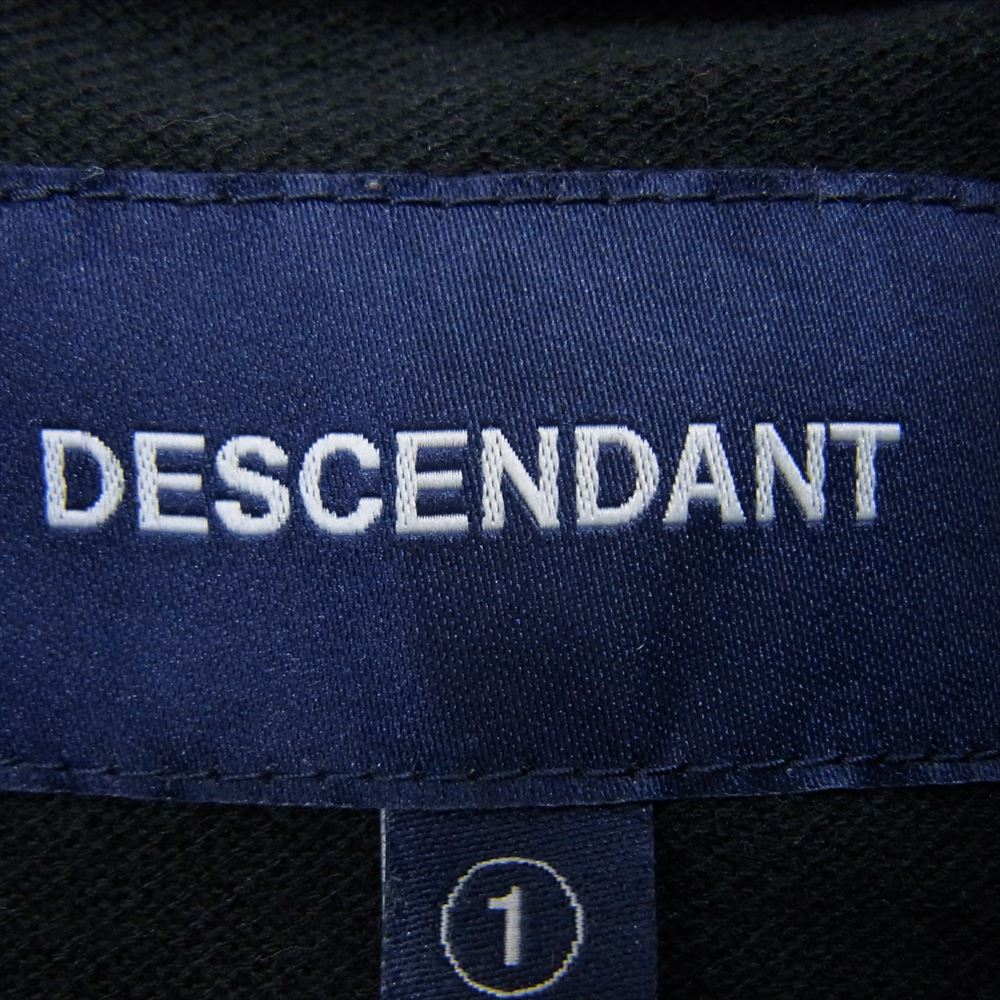 DESCENDANT ディセンダント CACHALOT POLO SS コットン鹿の子 半袖 ポロシャツ ブラック系 1【中古】