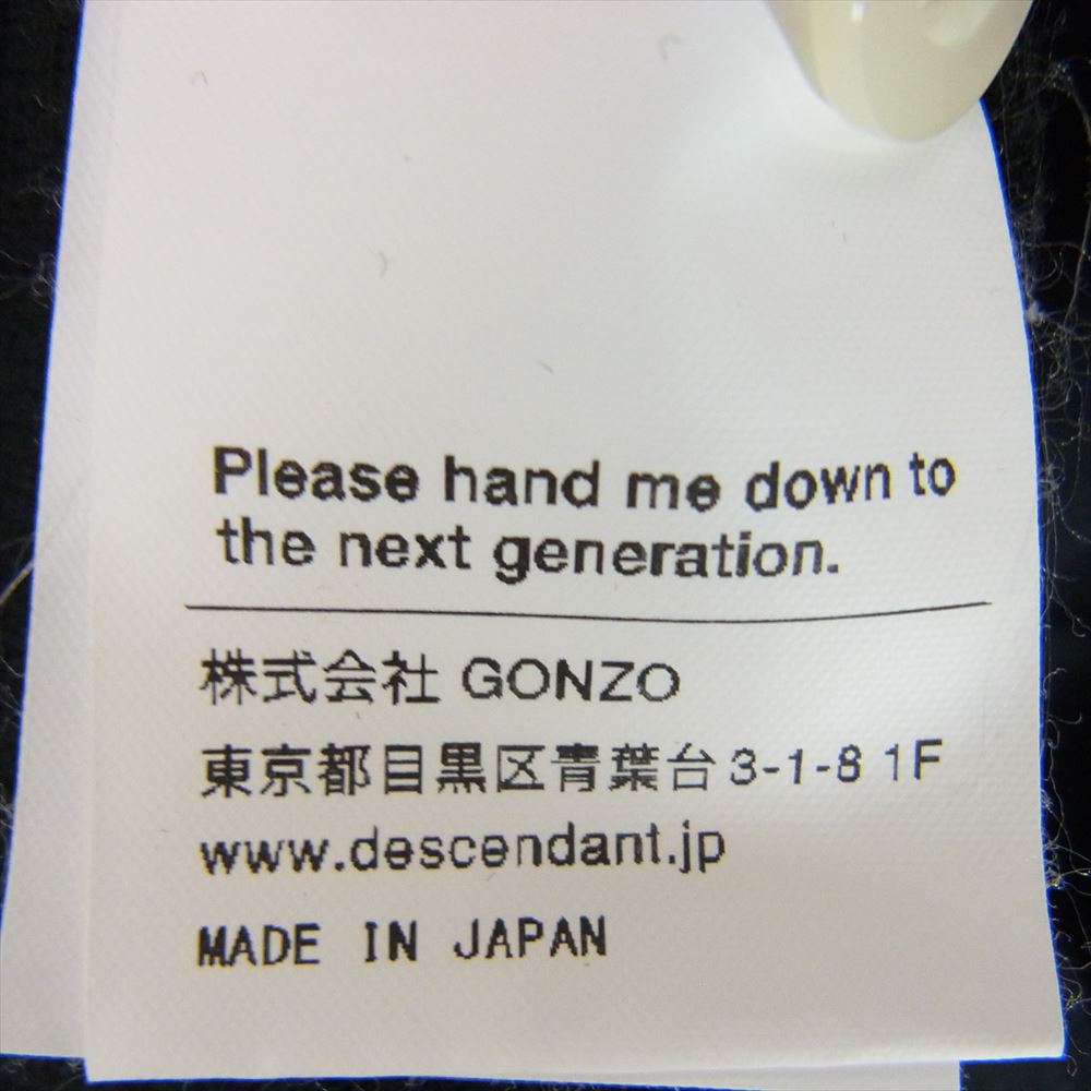 DESCENDANT ディセンダント CACHALOT POLO SS コットン鹿の子 半袖 ポロシャツ ブラック系 1【中古】
