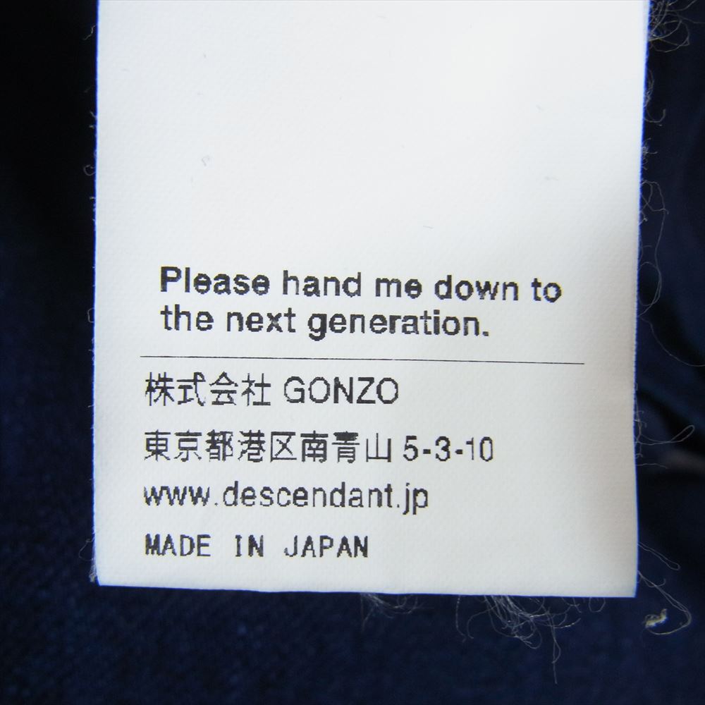 DESCENDANT ディセンダント SHORE DENIM BEACH TROUSRES ビーチ トラウザー デニム パンツ ネイビー系 3【中古】