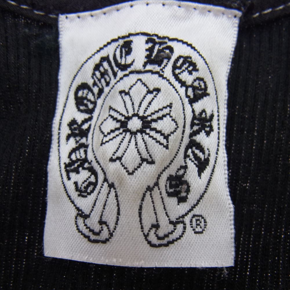 CHROME HEARTS クロムハーツ（原本無） fuck you ロゴ クロス 十字架 バックプリント グレコタンクトップ ブラック系 S【中古】