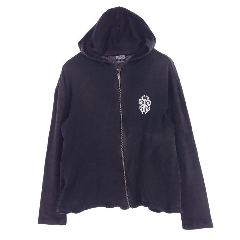 CHROME HEARTS クロムハーツ（原本無） ダガージップ ホースシュー  バックプリント フルジップパーカー  グレー系 M【中古】