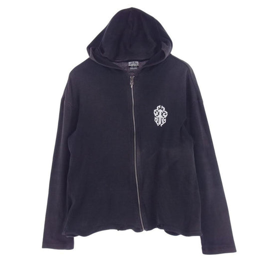 CHROME HEARTS クロムハーツ（原本無） ダガージップ ホースシュー  バックプリント フルジップパーカー  グレー系 M【中古】