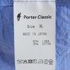 PORTER CLASSIC ポータークラシック PC-016-2765-0040-0015 ROLL UP LINEN COTTON SHIRT ロールアップ リネン コットン 長袖 シャツ ブルー系 XL【新古品】【未使用】【中古】