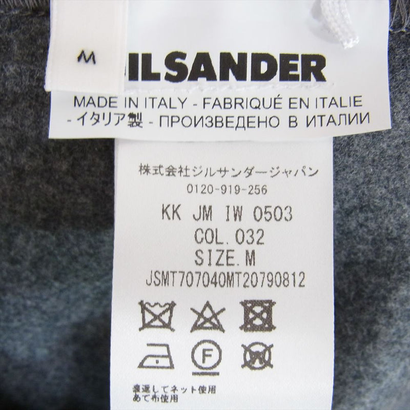 JIL SANDER ジルサンダー JSMT707040MT20790812 国内正規品 イタリア製 ウール ジップアップ ブルゾン ジャケット グレー系 M【美品】【中古】