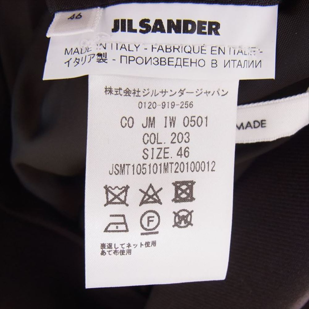 JIL SANDER ジルサンダー JSMT105101MT20100012 国内正規品 イタリア製 ウール ロング コート ブラウン系 46【中古】