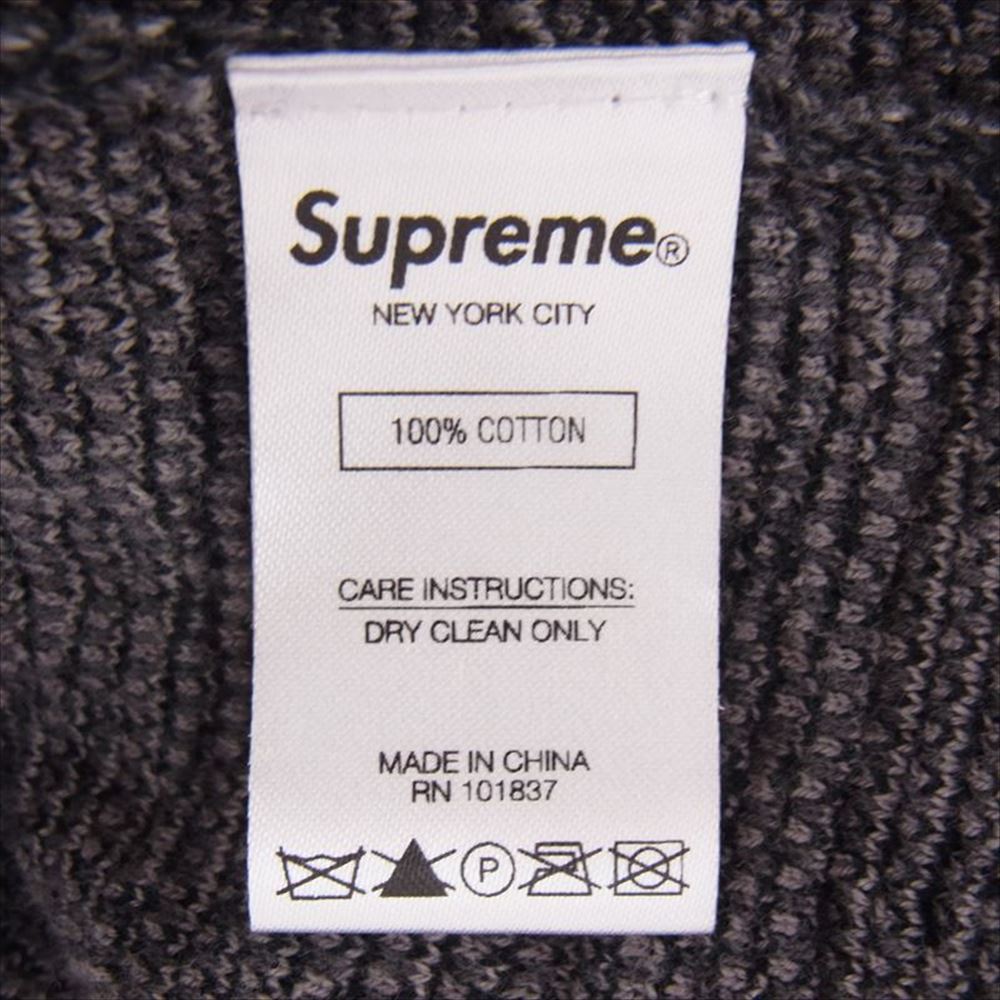 Supreme シュプリーム 20SS Patchwork Knit Zip Up Polo パッチワーク ニット ジップ アップ ポロシャツ ブラック系 グレー系 L【中古】