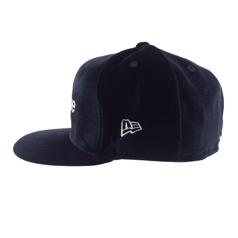 Supreme シュプリーム 22AW Velour Box Logo New Era ベロア ボックス ロゴ ニューエラ キャップ ブラック系 7 1/2【新古品】【未使用】【中古】