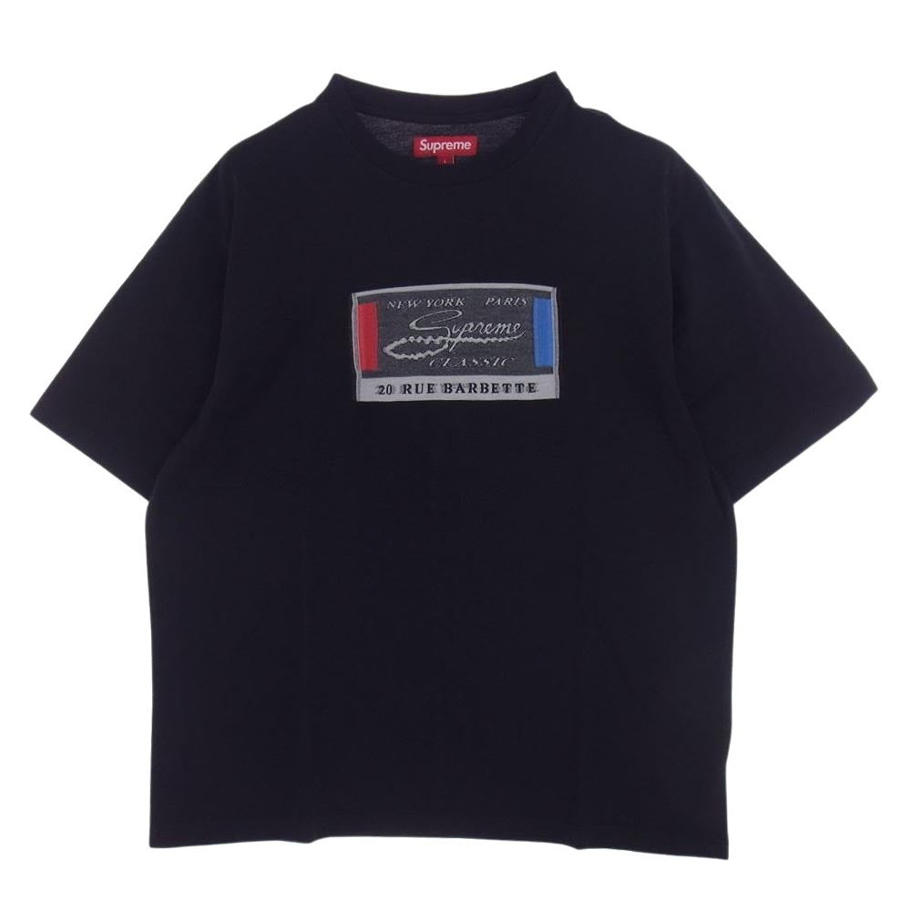 Supreme シュプリーム 24SS intarsia label s/s top インターシャ ラベル 半袖 トップ Tシャツ ブラック系 L【新古品】【未使用】【中古】