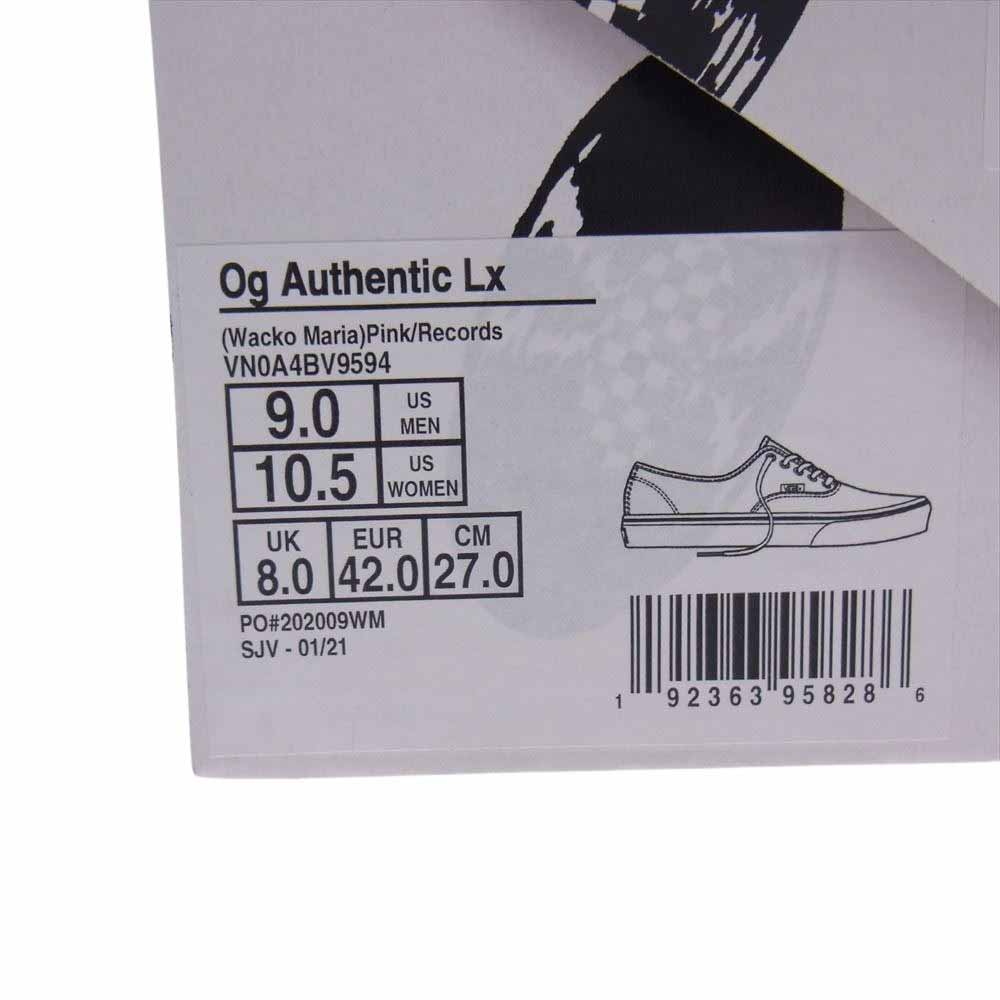 VANS バンズ VN0A4BV9594 Wacko Maria ワコマリア UA OG Authentic LX  ピンク系 ブラック系 27.0cm【新古品】【未使用】【中古】