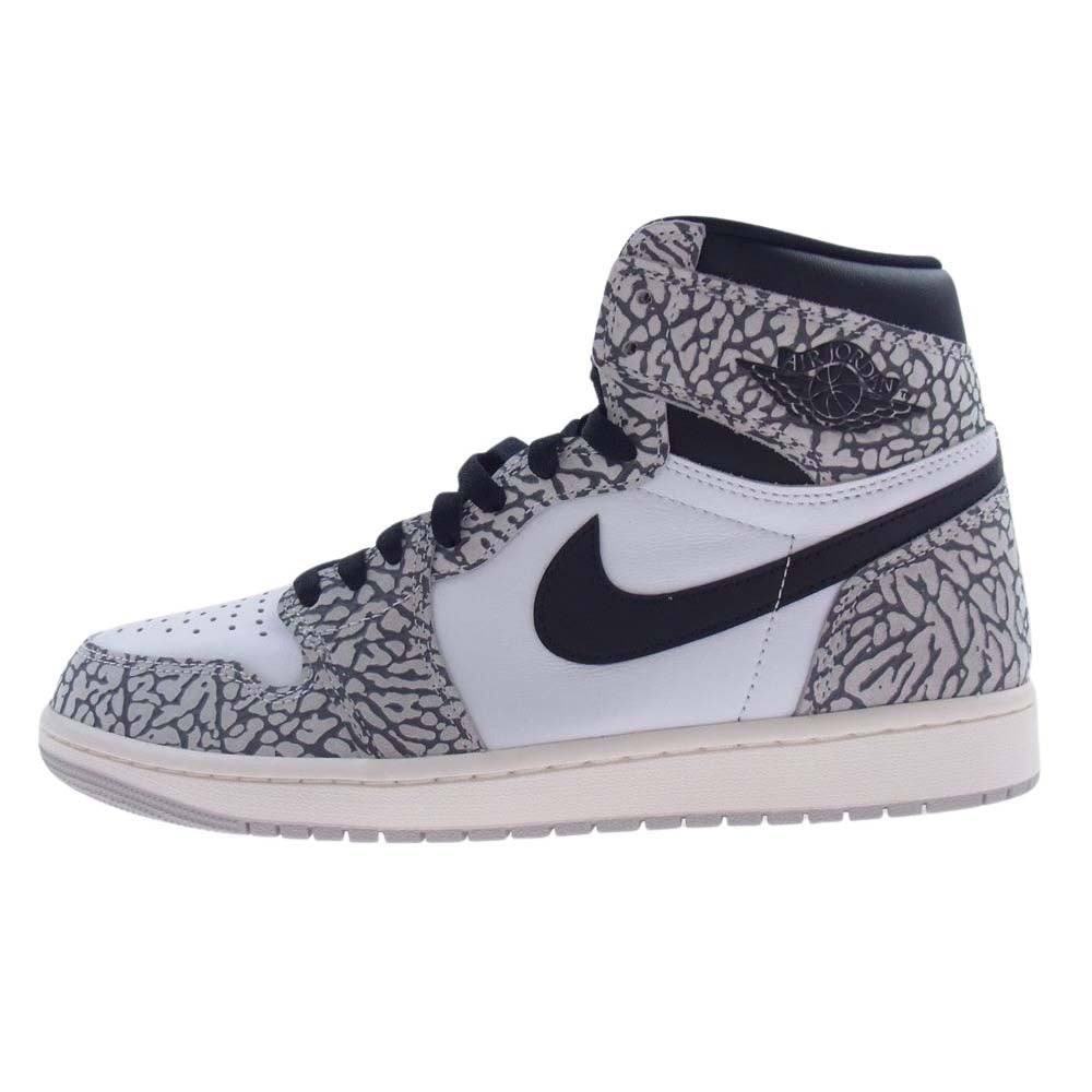 NIKE ナイキ DZ5485-052 Air Jordan 1 High OG White Cement エアジョーダン1 ハイ ホワイト セメント ホワイト系 グレー系 27.5cm【極上美品】【中古】