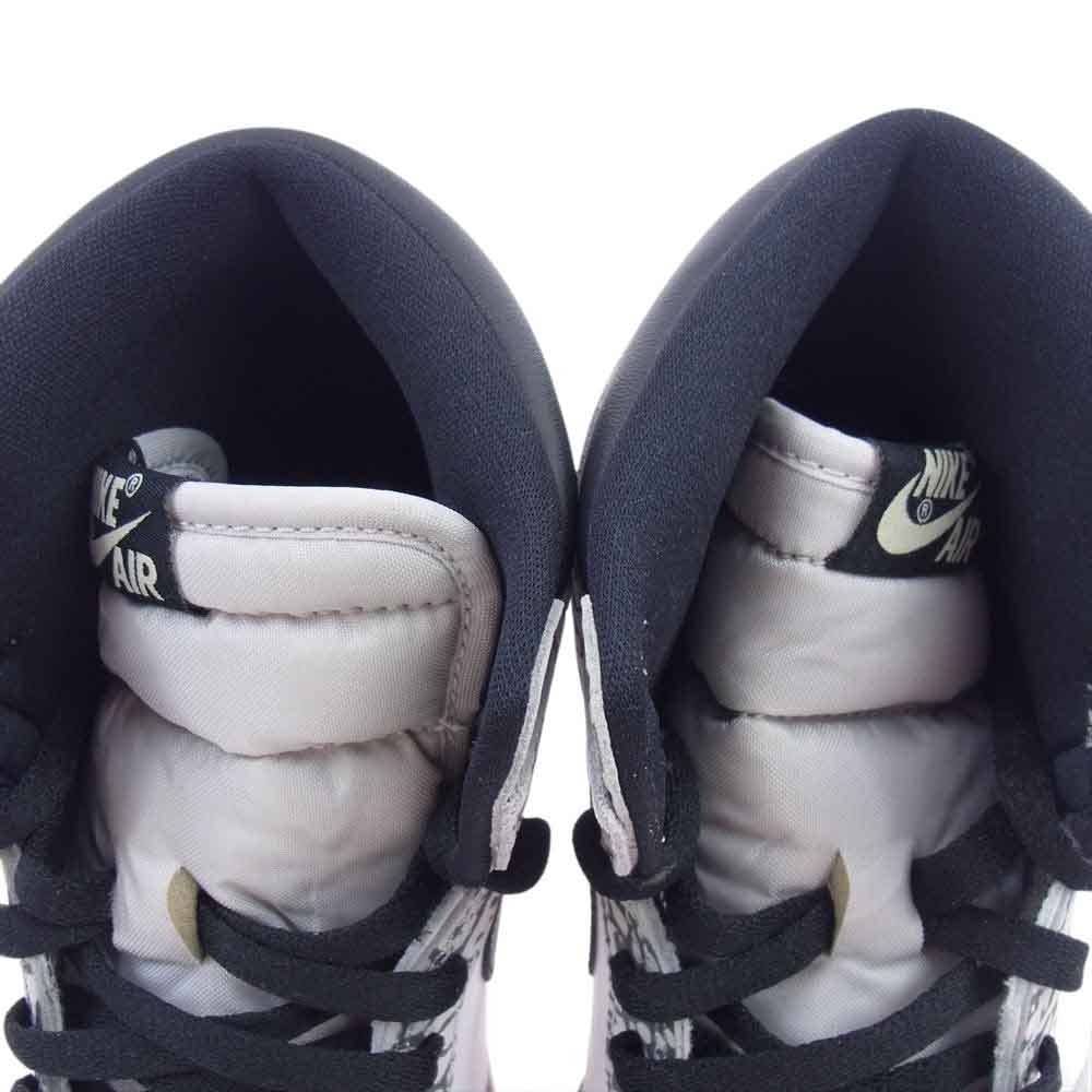 NIKE ナイキ DZ5485-052 Air Jordan 1 High OG White Cement エアジョーダン1 ハイ ホワイト セメント ホワイト系 グレー系 27.5cm【極上美品】【中古】