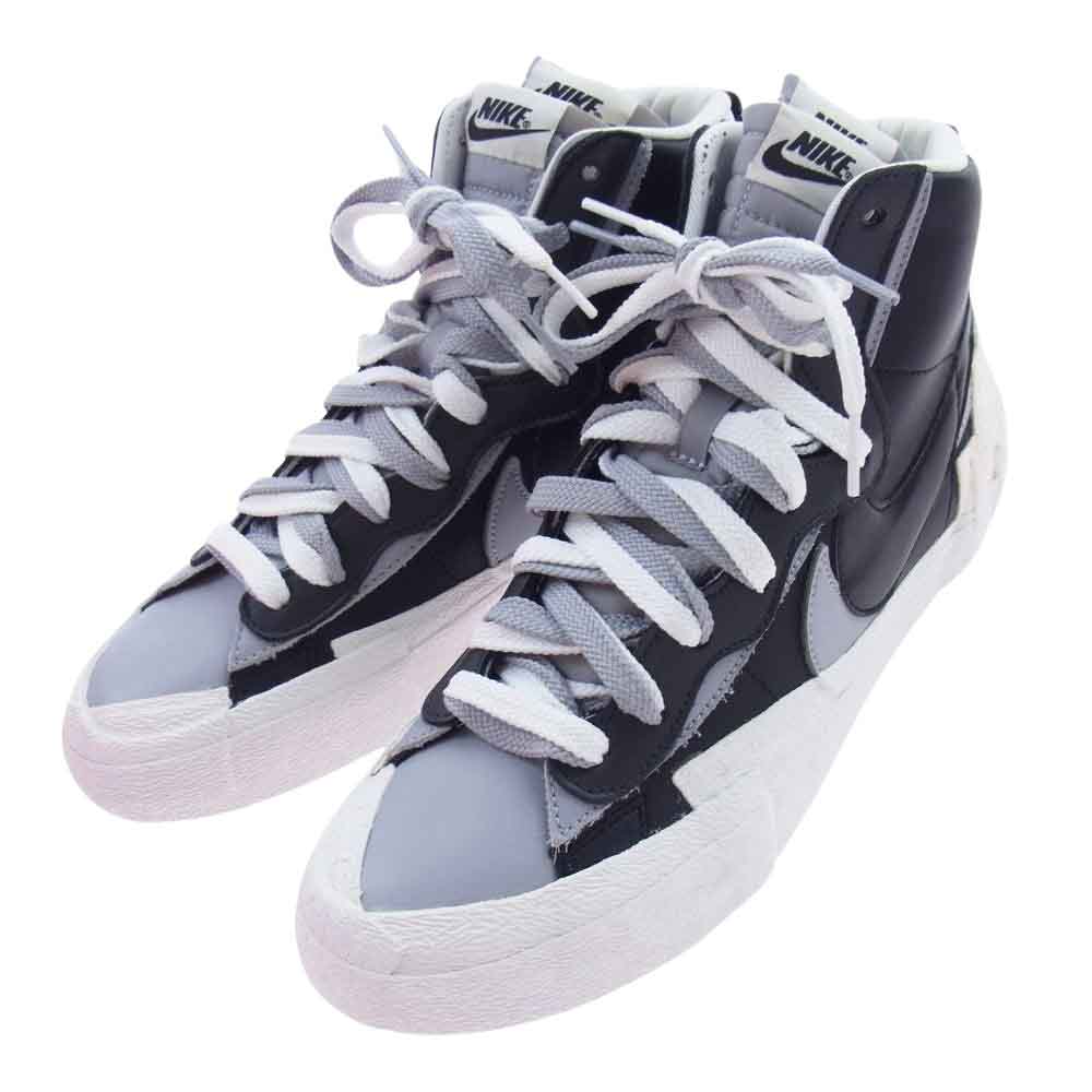 NIKE ナイキ BV0072-002 sacai BLAZER MID サカイ ブレーザーミッド  グレー系 ブラック系 ホワイト系 27.5cm【極上美品】【中古】