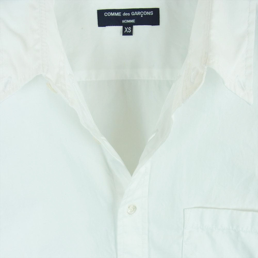 COMME des GARCONS HOMME コムデギャルソンオム 23AW HL-B009 綿ピンポイント オックス ボタンダウン 長袖 シャツ ホワイト系 XS【中古】