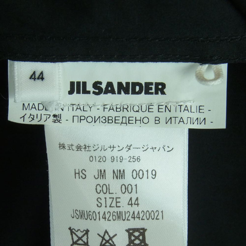 JIL SANDER ジルサンダー 22SS JSMU601426 国内正規品 ジップ アップ シャツ ジャケット イタリア製 ブラック系 44【中古】