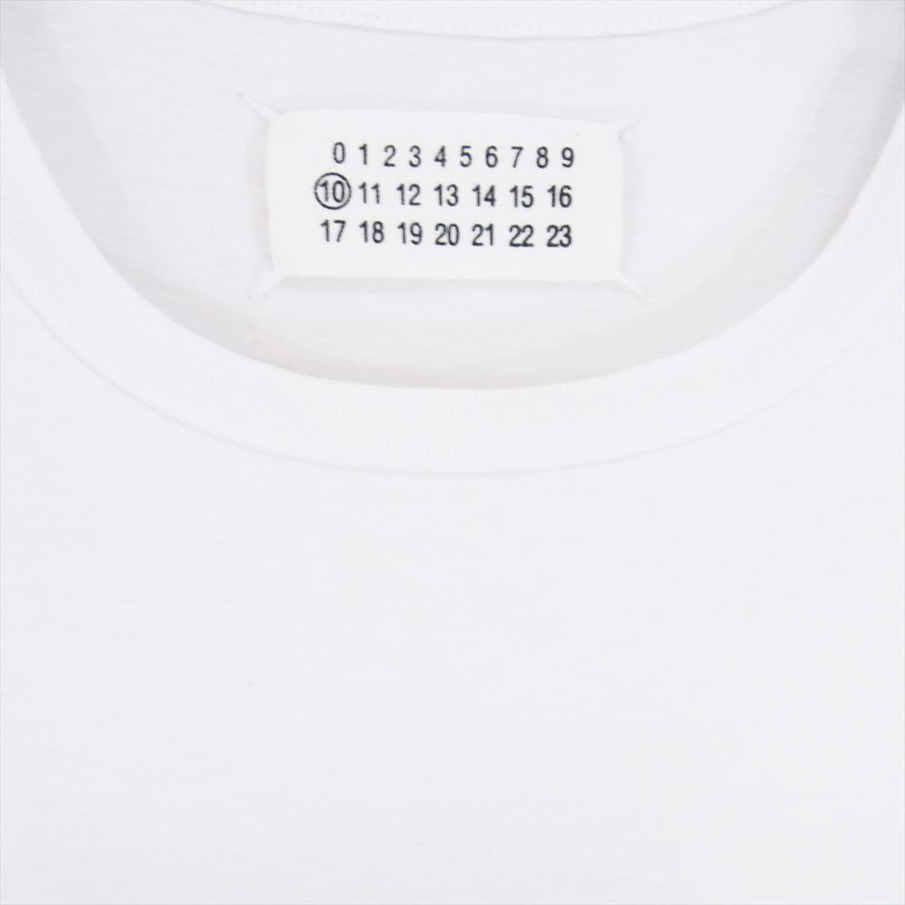 MAISON MARGIELA メゾンマルジェラ S50GC0425 S22431 10ライン コットン 半袖 クルーネック Tシャツ ホワイト系 S【中古】