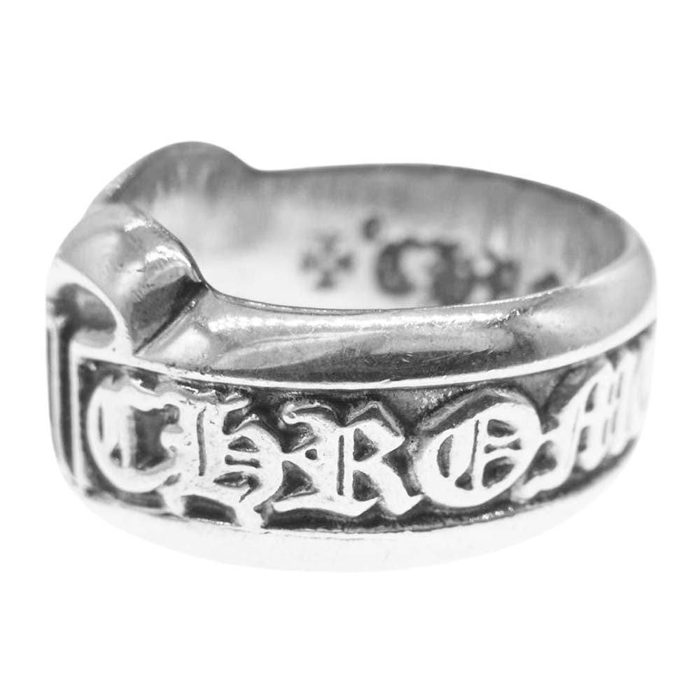 CHROME HEARTS クロムハーツ（原本無） SM SCROLL LABEL スモール スクロール ラベル リング シルバー系 10号【中古】