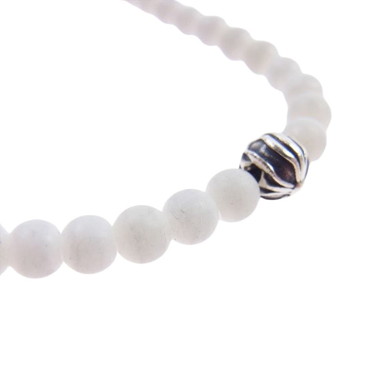 CHROME HEARTS クロムハーツ（原本無） BEAD 4mm ビーズ ブレスレット ホワイト シルバー系 ホワイト系【中古】