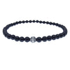 CHROME HEARTS クロムハーツ（原本無） BEAD 4mm ビーズ ブレスレット ブラック シルバー系 ブラック系【中古】