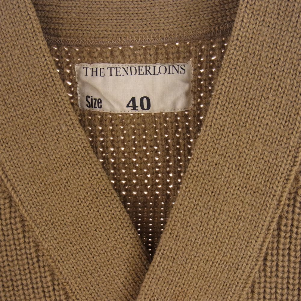 TENDERLOIN テンダーロイン T-COMMAND V KNIT Vネック ウール コマンド ニット セーター ブラウン系 40【中古】