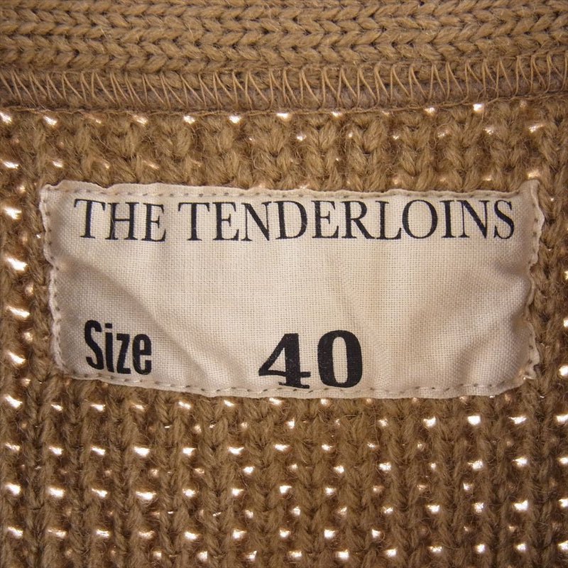TENDERLOIN テンダーロイン T-COMMAND V KNIT Vネック ウール コマンド ニット セーター  ブラウン系 40【中古】