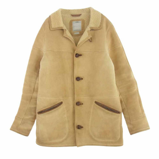 VISVIM ビズビム 16AW 0116205014002 イタリア製 PATTON COAT IT リアルムートンレザー コート ジャケット ベージュ系 3【中古】