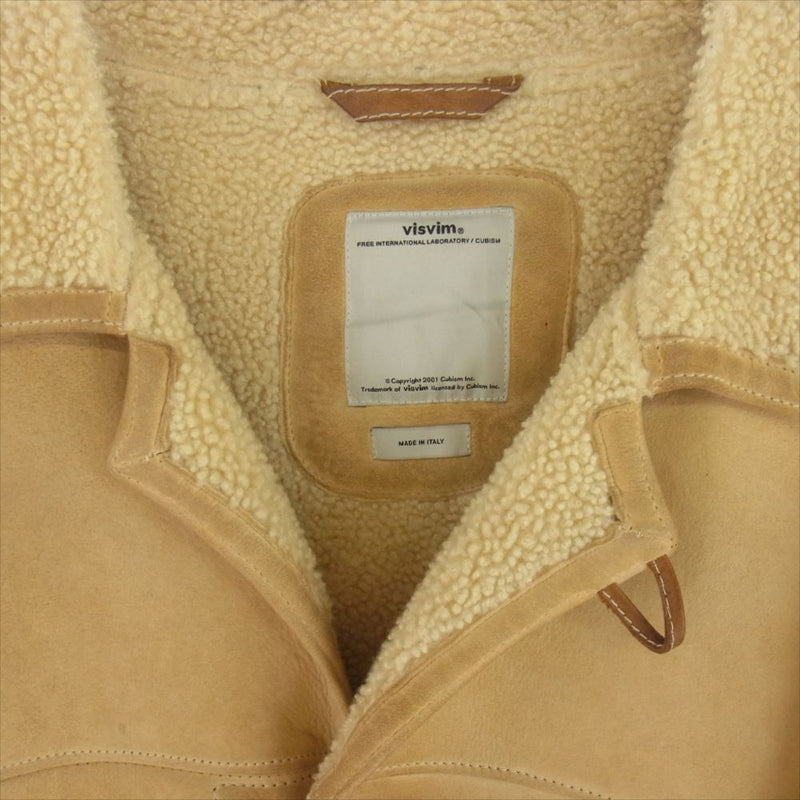 VISVIM ビズビム 16AW 0116205014002 イタリア製 PATTON COAT IT リアルムートンレザー コート ジャケット ベージュ系 3【中古】