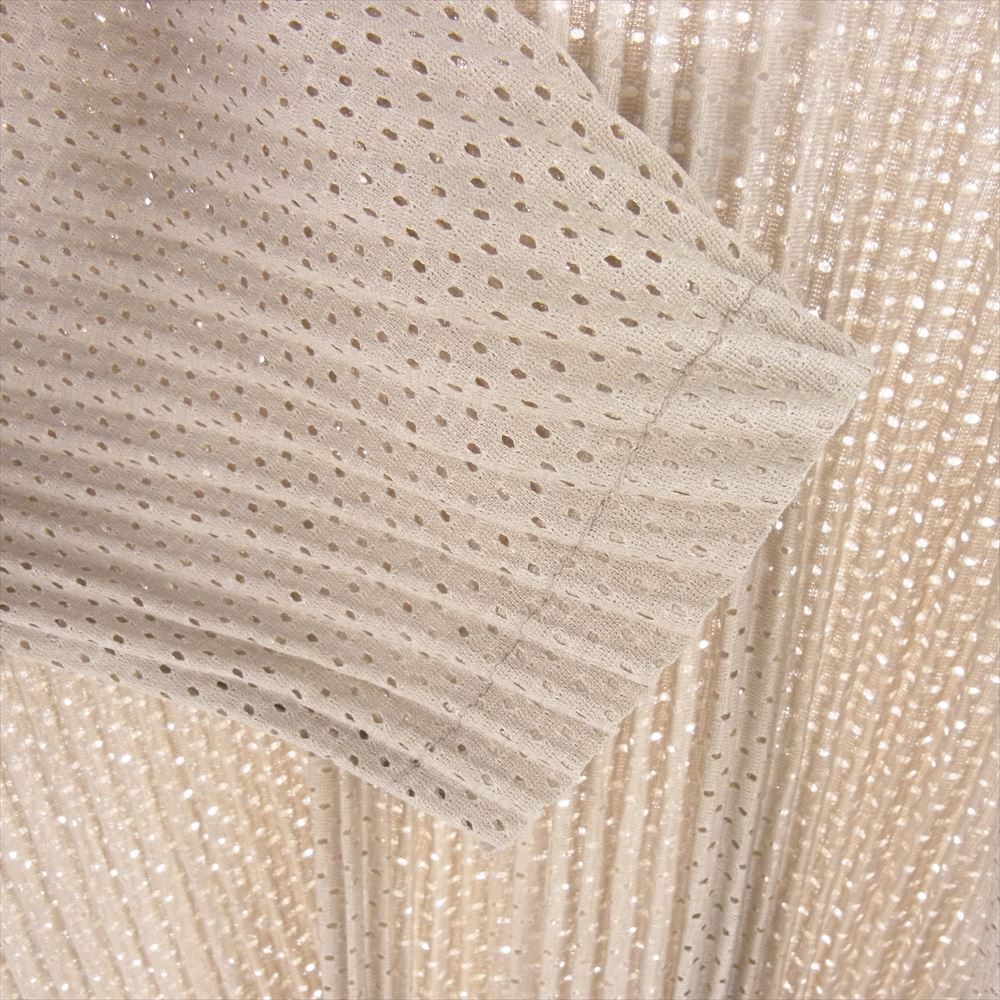 HOMME PLISSE ISSEY MIYAKE オム プリッセ イッセイミヤケ 24SS HP41JK190 LIGHT MESH ライト メッシュ 長袖 カットソー  グレー系 3【中古】