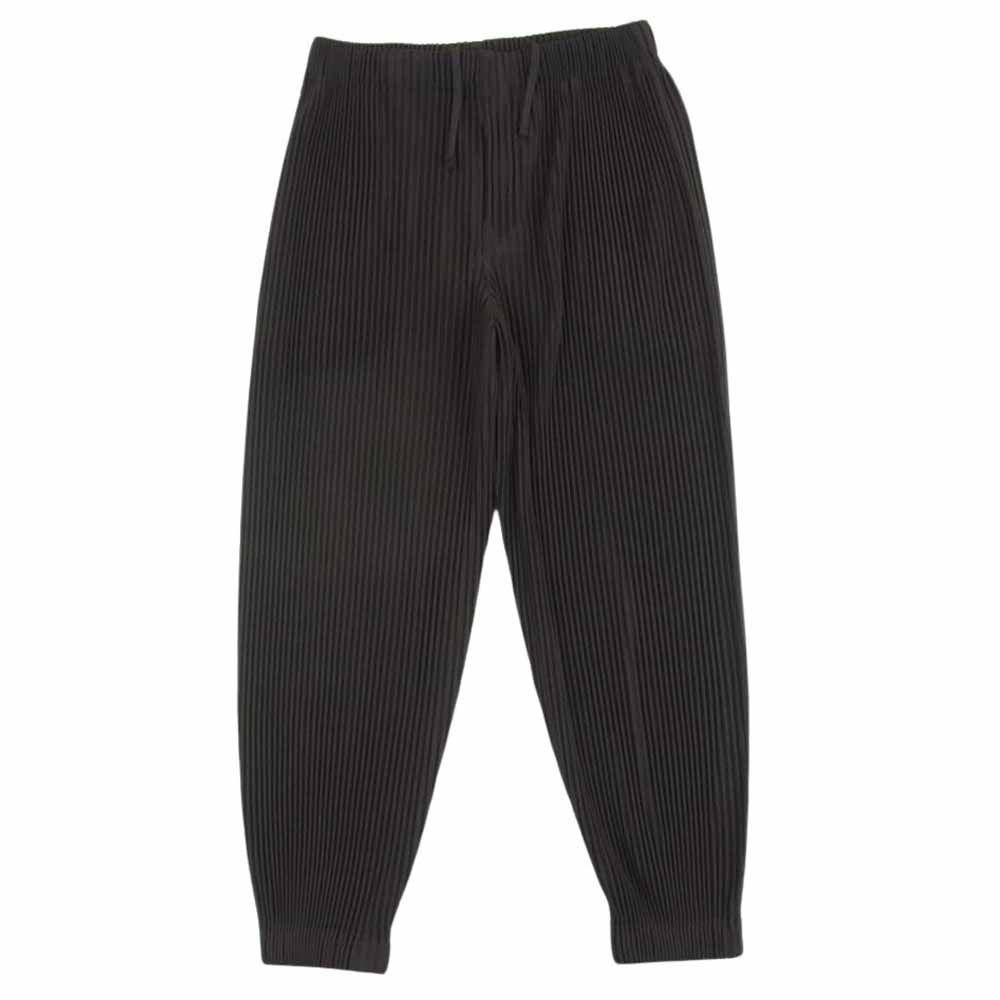 HOMME PLISSE ISSEY MIYAKE オム プリッセ イッセイミヤケ 24SS HP41JF129 MONTHLY COLOR JUNE マンスリーカラー プリーツ ジョガー パンツ ダークブラウン系 2【中古】