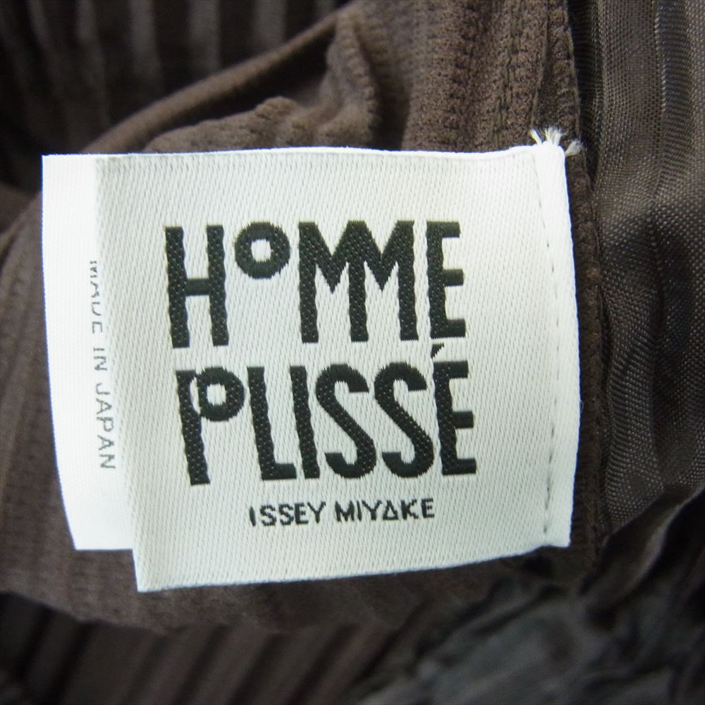 HOMME PLISSE ISSEY MIYAKE オム プリッセ イッセイミヤケ 24SS HP41JF129 MONTHLY COLOR JUNE マンスリーカラー プリーツ ジョガー パンツ ダークブラウン系 2【中古】
